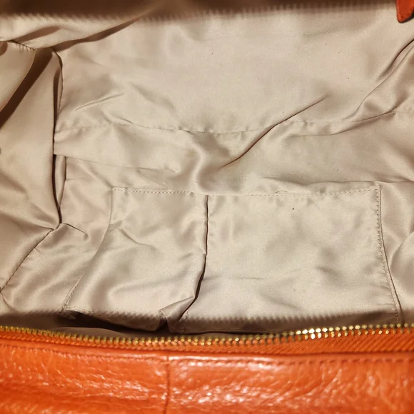 Coach Burnt Orange Leather Shoulder Bag - Picture 7 of 16
